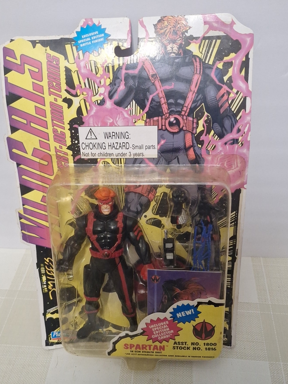 VINTAGE 1994 PLAYMATES WILD C.A.T.S. SPARTAN ACTION FIGURE-ECM STEALTH SUIT SEAL